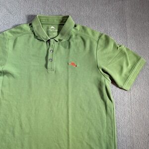 Tommy Bahama Polo Shirt Mens Large Short Sleeve Beach Green